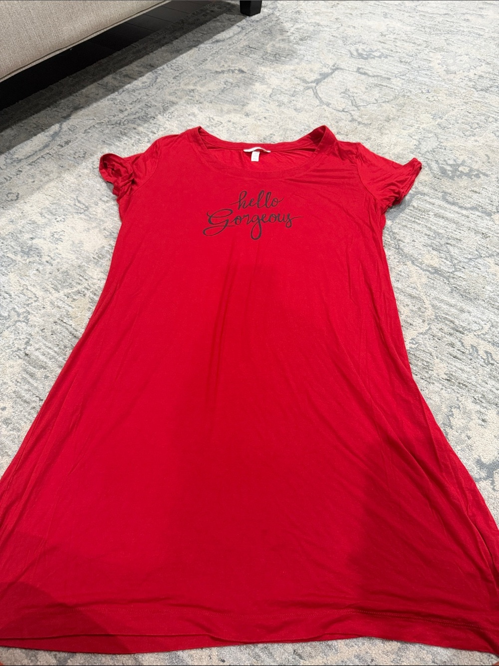 Soma Red 'hello Gorgeous' Nightshirt